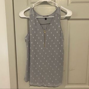 Women’s EXPRESS front zip gray top xs